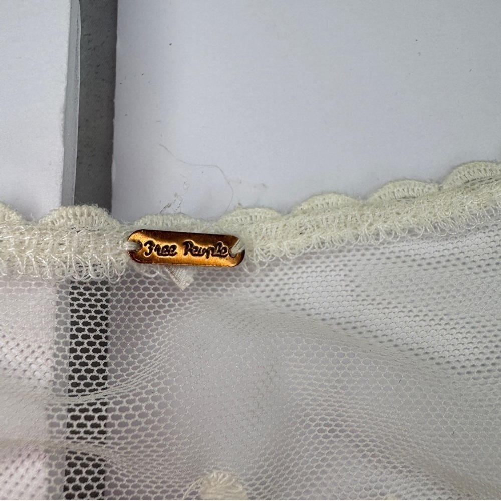 Free People Ivory Lace Fit & Flare Mini Dress | Sleeveless Boho Style | NWOT - Picture 6 of 8